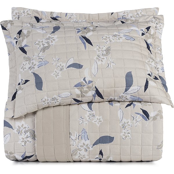 Jogo de Colcha Altenburg Kyoto Malha 3 Peças Queen Bege