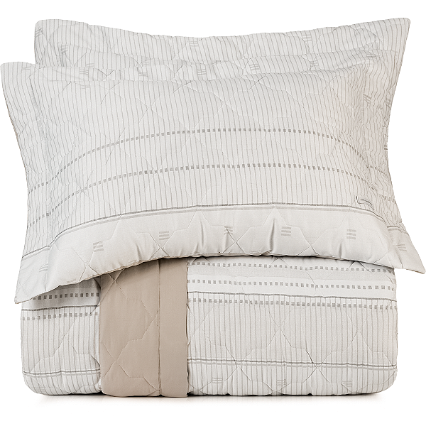 Jogo de Colcha Altenburg Simetria 300 Fios 3 Peças Queen Bra