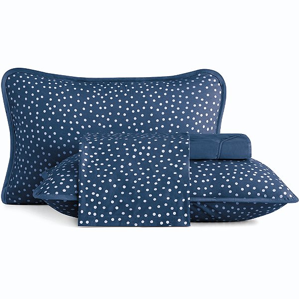 Jogo de Cama Altenburg Bits Malha 4 Peças King Verde