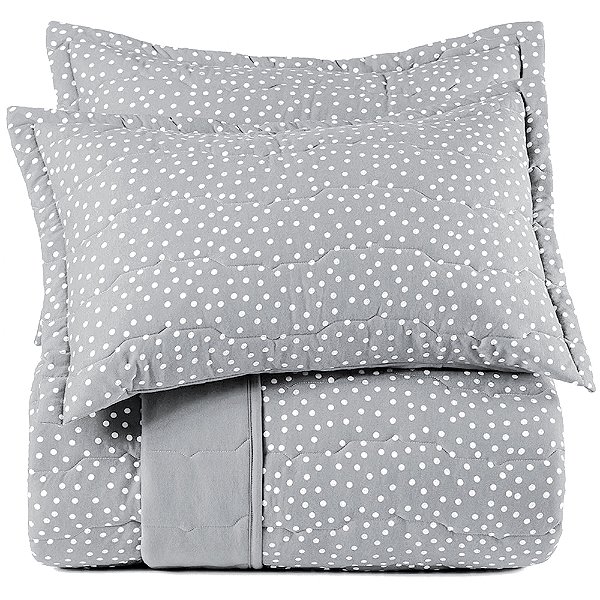 Jogo de Colcha Altenburg Bits Malha 3 Peças Queen Cinza