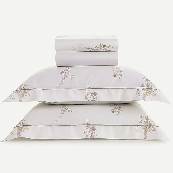 Jogo de Cama Karsten Arabella 300 Fios 4 Peças King Branco