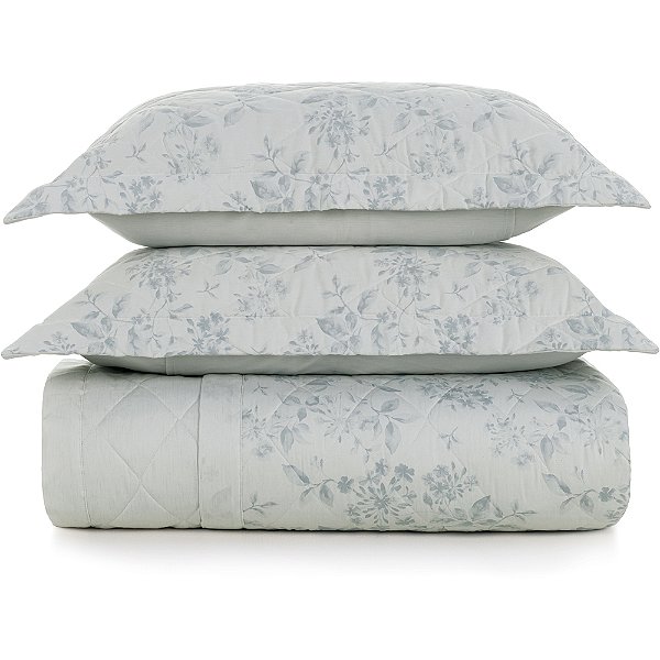 Jogo de Colcha Karsten Ellie 300 Fios 3 Peças Casal Branco