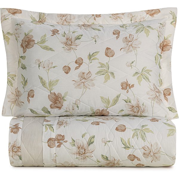 Jogo de Colcha Karsten Eloise 200 Fios 3 Peças Casal Branco