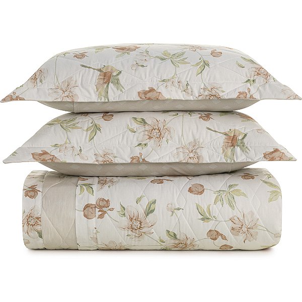 Jogo de Colcha Karsten Eloise 200 Fios 3 Peças King Branco