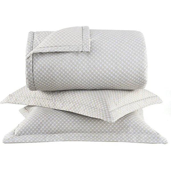 Jogo de Colcha Buddemeyer Palazzio 180 Fios Casal Bege