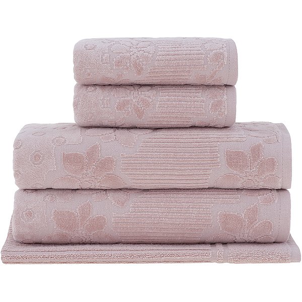 Jogo de Banho Buddemeyer Lollipop Veludo Rosa