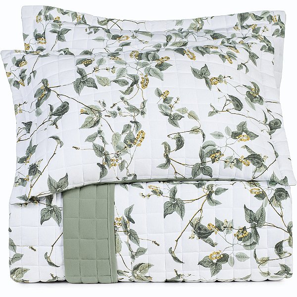 Jogo Colcha Altenburg Serra Clara Malha 3 Peças Casal Verde