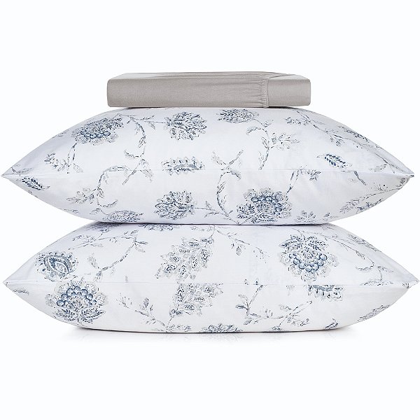 Jogo de Cama Altenburg Celeste Malha 3 Peças Queen Branco
