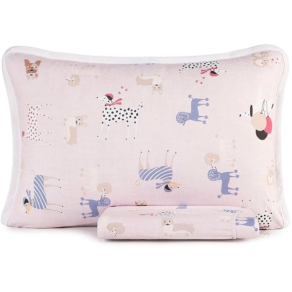 Jogo de Cama Altenburg Pet Chic Malha 2 Peças Solteiro Rosa