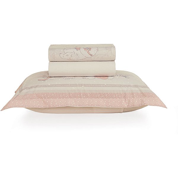 Jogo de Cama Karsten Amigo 200 Fios 3 Peças Solteiro Bege