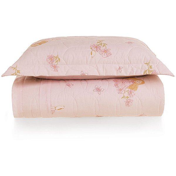 Jogo de Colcha Karsten Amora 200 Fios 2 Peças Solteiro Rosa