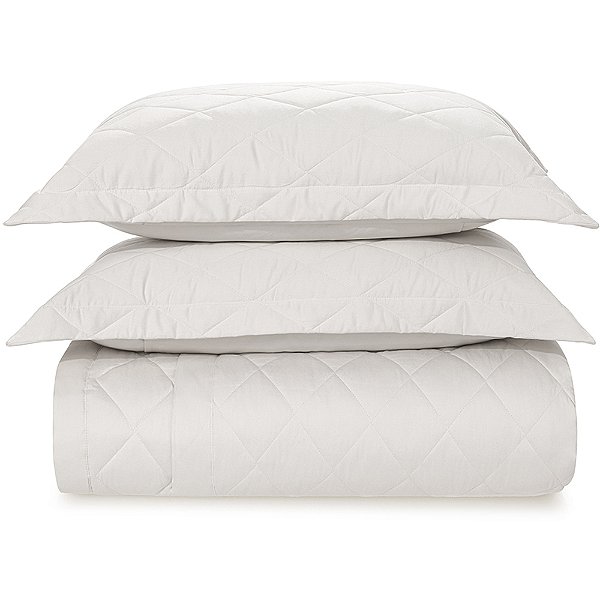 Jogo de Colcha Karsten Bossa 300 Fios 3 Peças Queen Branco