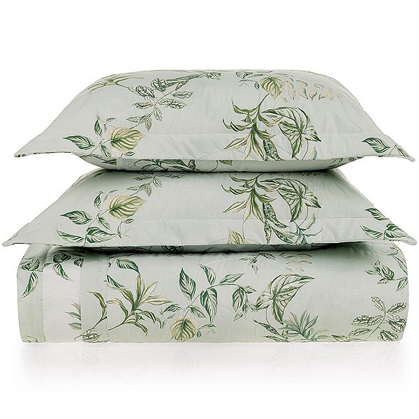 Jogo de Colcha Karsten Cedro 200 Fios 3 Peças King Verde