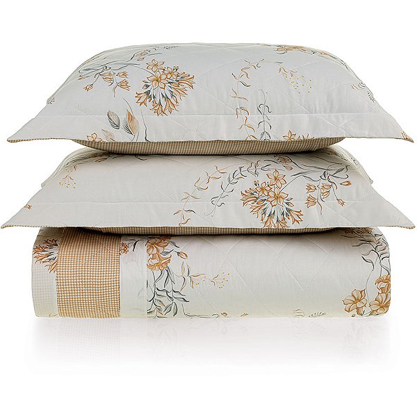 Jogo de Colcha Karsten Dalila 300 Fios 3 Peças King Branco