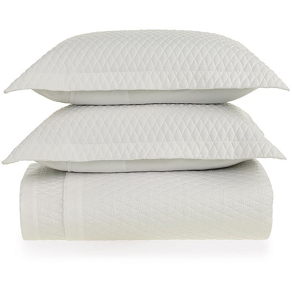 Jogo de Colcha Karsten Dallas 300 Fios 3 Peças Queen Branco