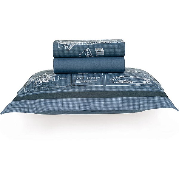 Jogo de Cama Karsten Delta 200 Fios 3 Peças Solteiro Azul