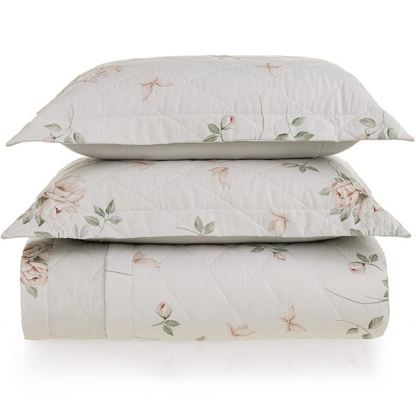 Jogo de Colcha Karsten Felícia 300 Fios 3 Peças King Branco