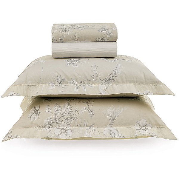 Jogo de Cama Karsten Maris 200 Fios 4 Peças King Bege