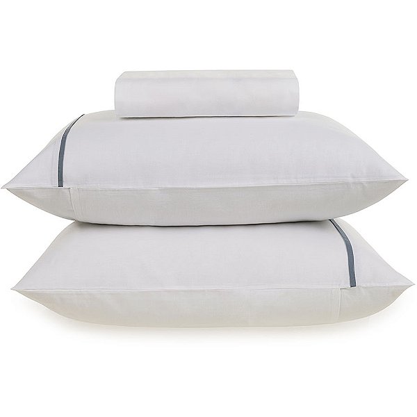 Jogo de Cama Karsten Noah 160 Fios 3 Peças Casal Branco