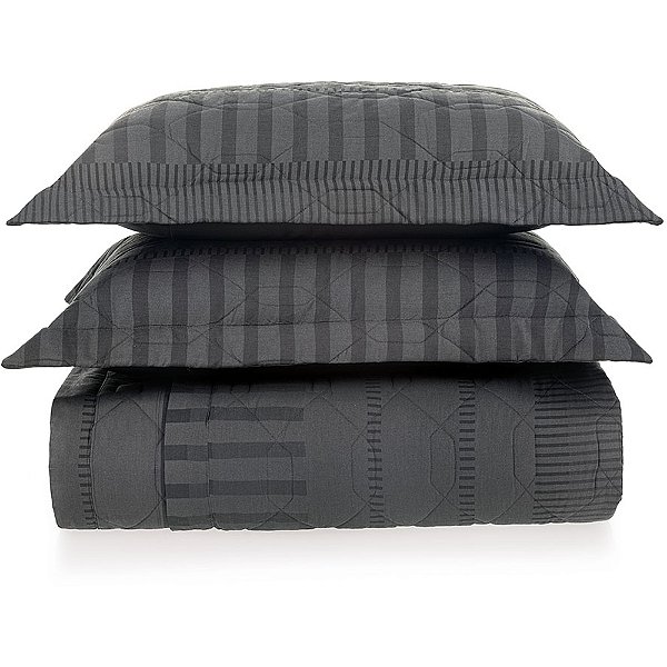 Jogo de Colcha Karsten Tales 160 Fios 3 Peças Queen Grafite