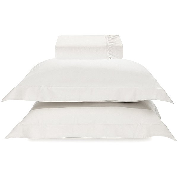 Jogo de Cama Karsten Bossa 300 Fios 3 Peças King Branco