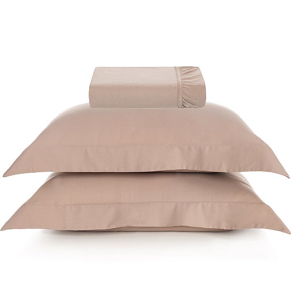 Jogo de Cama Karsten Bossa 300 Fios 3 Peças Casal Rosa