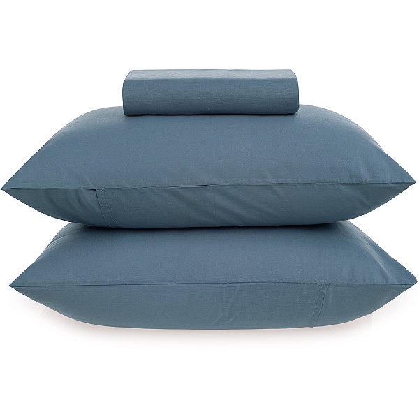 Jogo de Cama Karsten Matiza 160 Fios 3 Peças King Azul