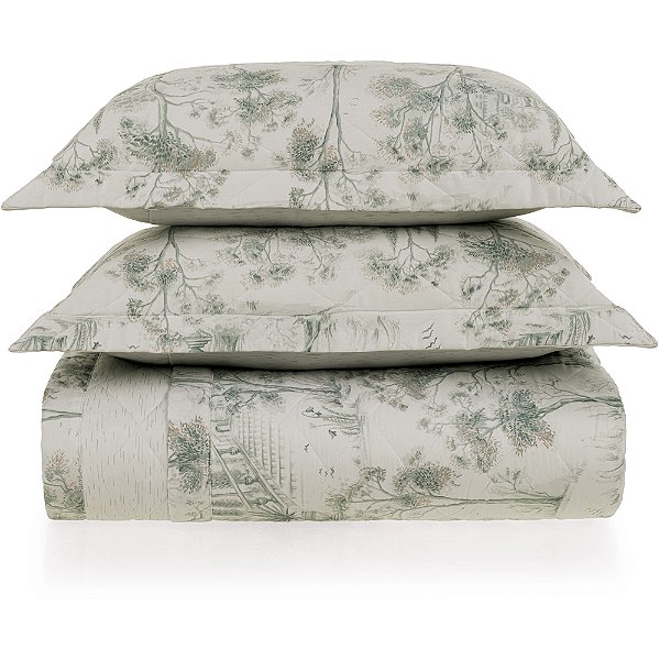 Jogo de Colcha Karsten Montes 300 Fios 3 Peças King Branco