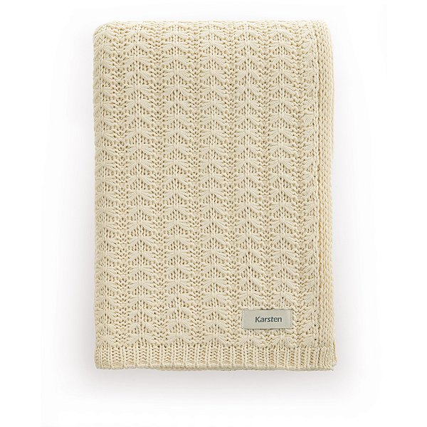 Manta Decorativa Karsten Diana Tricot Bege