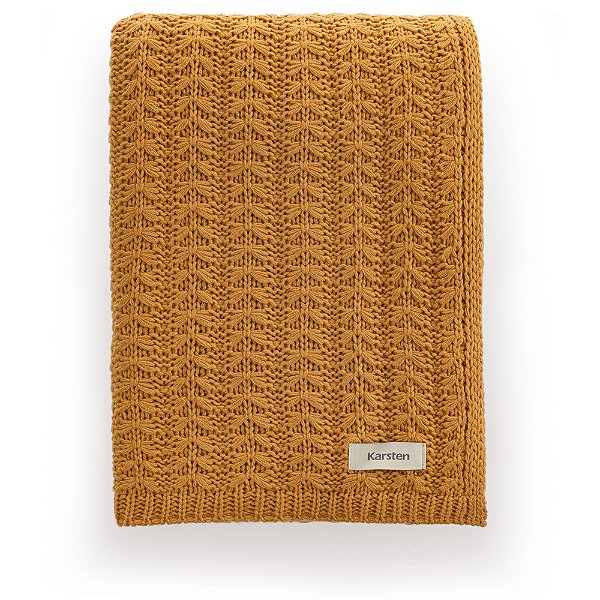 Manta Decorativa Karsten Diana Tricot Marrom