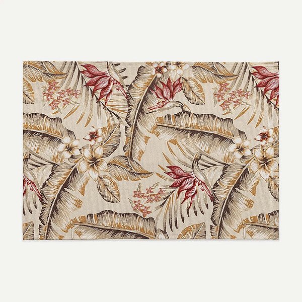 Jogo Americano Karsten Estrelicia Acquablock 4 Peças Bege