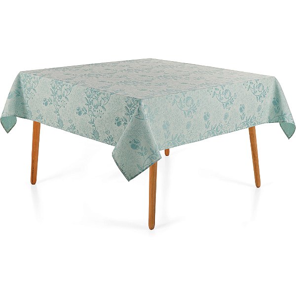 Toalha de Mesa Karsten Roman Jacquard 180x180 Azul