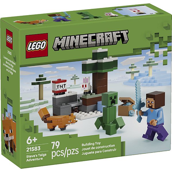 Lego Minecraft Aventura Do Steve na Taiga 21583 com 79pcs