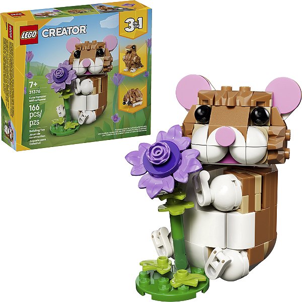Lego Creator Hamster Adoravel com uma Flor 31376 com 166pcs