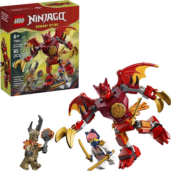 Lego Ninjago Pack Combate Dragão Meca do Kai 71851 com 85pcs
