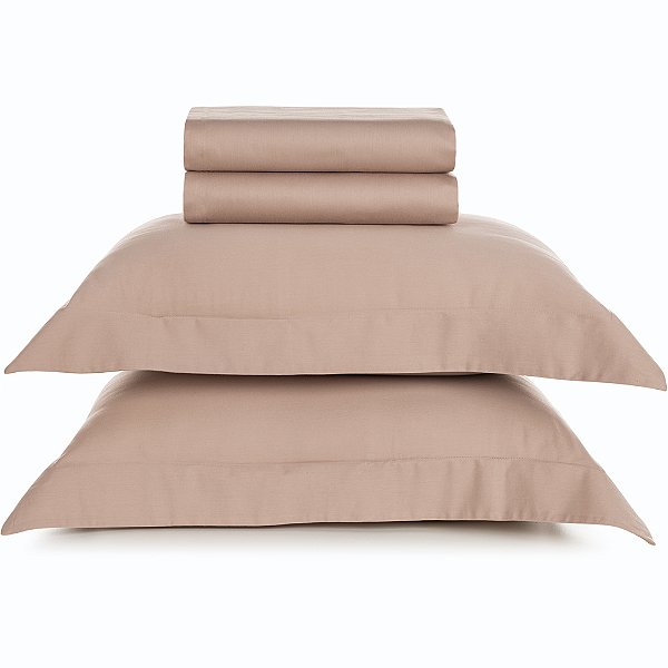 Jogo de Cama Karsten Bossa 300 Fios Egpt 4 Peças King Rosa