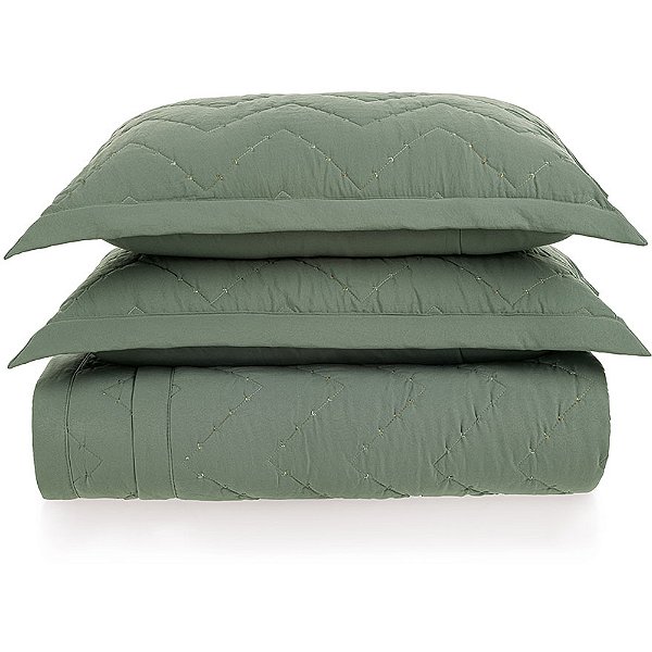 Jogo de Colcha Karsten Cosmos Matelassado Casal Verde