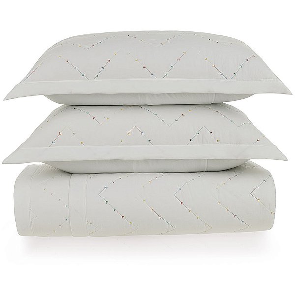 Jogo de Colcha Karsten Cosmos Matelassado Casal Branco