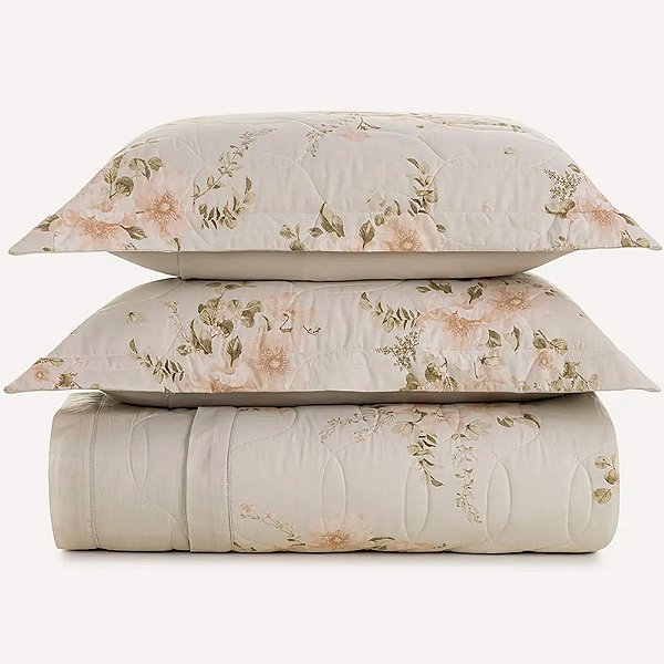 Jogo de Colcha Karsten Nice 160 Fios 3 Peças Queen Off White