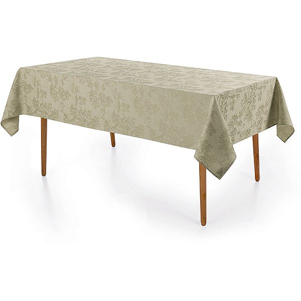 Toalha de Mesa Karsten Grazia Jacquard 160x270 Verde