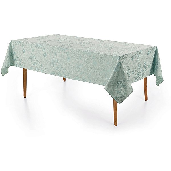 Toalha de Mesa Karsten Roman Jacquard 160x220 Azul