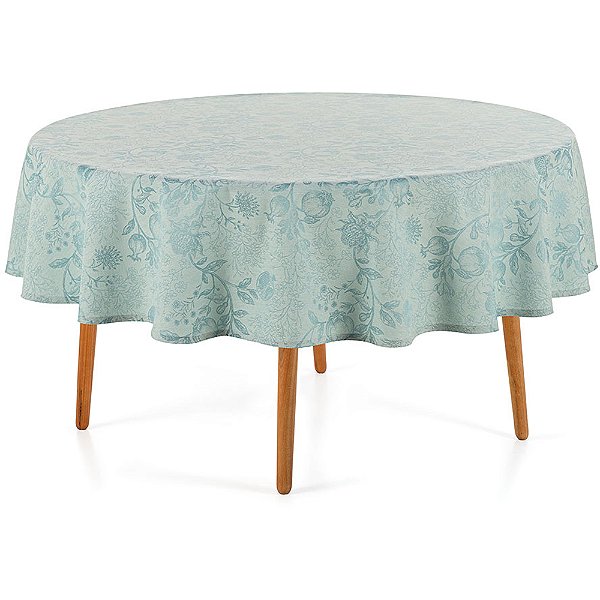 Toalha de Mesa Karsten Roman Jacquard 178cm Azul