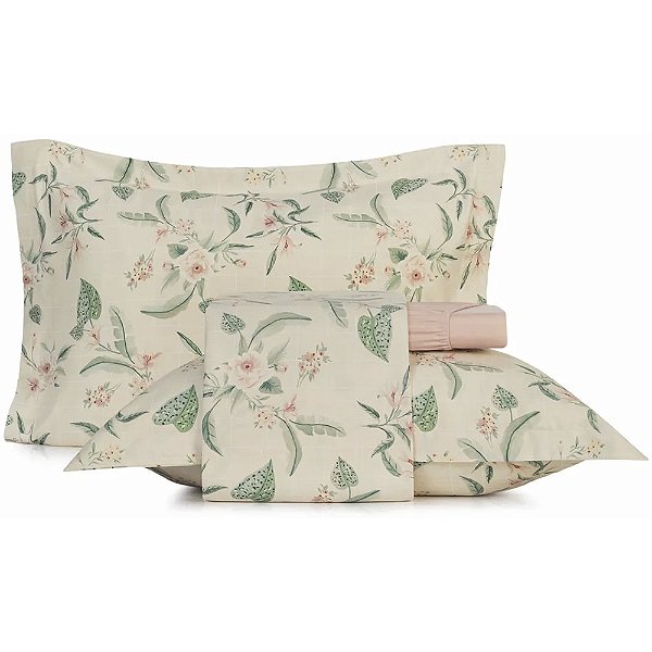 Jogo de Cama Altenburg Meadow Ta 4 Peças King Rosa