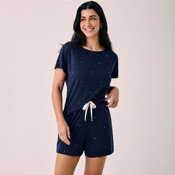 Short Doll Hope Dreams Viscose In26 Marinho Feminino