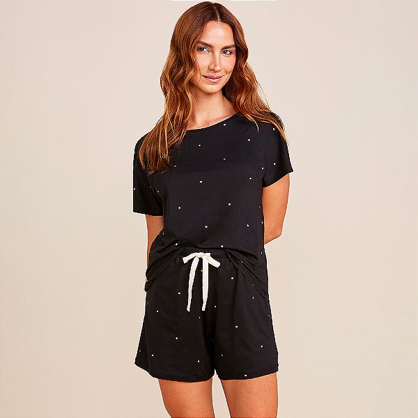 Short Doll Hope Dreams Viscose In26 Preto Feminino