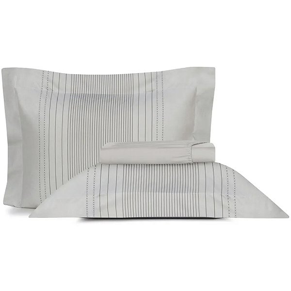 Jogo de Cama Altenburg Cruze 200 Fios 3 Peças Queen Cinza