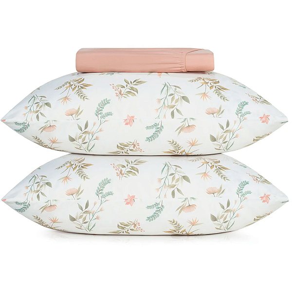 Jogo de Cama Altenburg Encanto Ta 3 Peças Queen Rosa