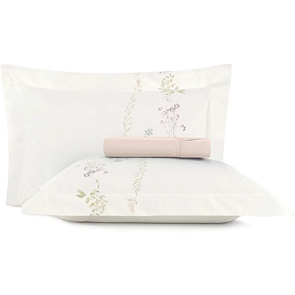Jogo de Cama Altenburg Brisa 200 Fios 3 Peças Queen Rosa