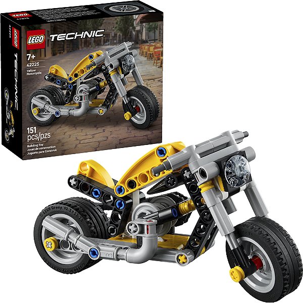 Lego Technic Motocicleta Amarela 42225 com 151pcs