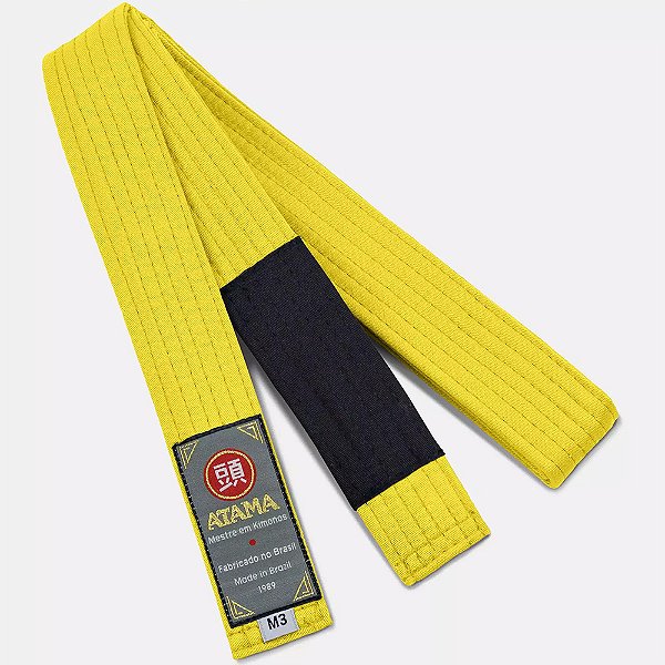Faixa Jiu Jitsu Atama Standard Amarelo Infantil